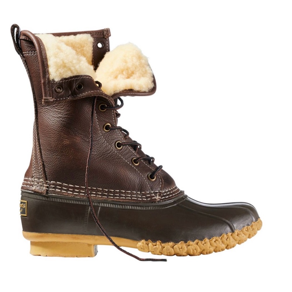 Women's Bean Boots, 10" Shearling-Lined. Size 8. Worn <5 times.